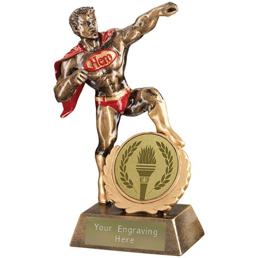 Antique Gold Resin Multi Award Hero Trophy 18.5cm (7.25")