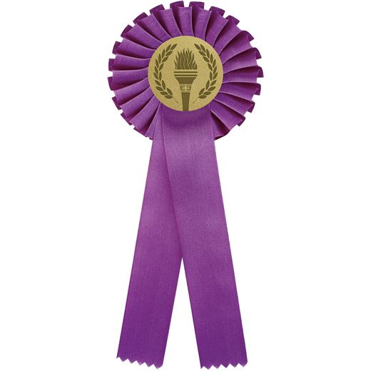 Single Tier Rosette Purple 31cm (12.25")