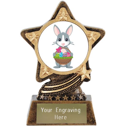Easter Bunny Emoji Trophy by Infinity Stars 10cm (4")