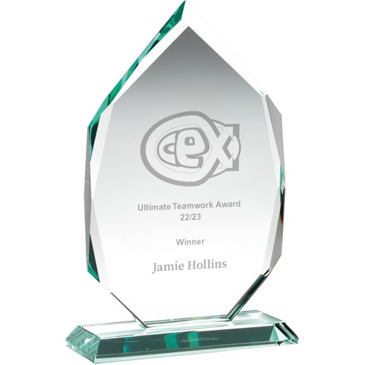 Diamond Jade Glass Award on Base 16.5cm (6.5")