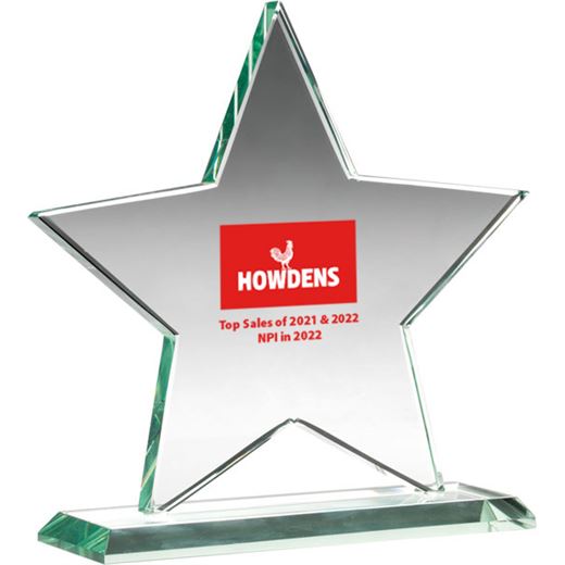 Jade Glass Star Award 17cm (6.75")