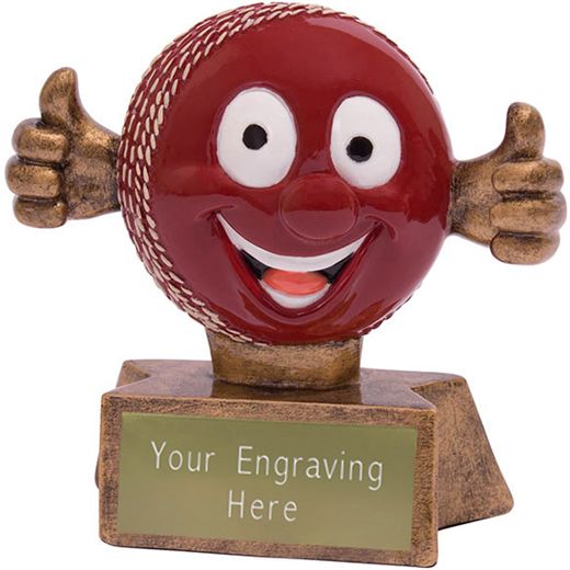 Smiler Novelty Cricket Trophy 7.5cm (3")