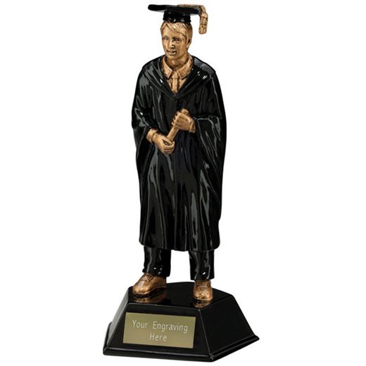 Male Graduation Student Figure Trophy 17cm (6.75")
