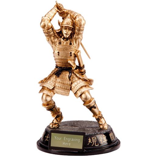 Gold Resin Ultimate Samurai Warrior Figure Trophy 20cm (8")