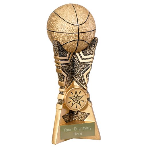 3D Basket Ball Star Trophy 18cm (7")
