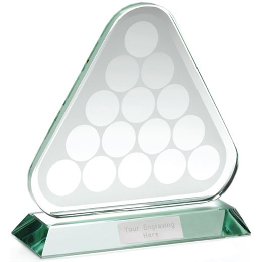 Snooker/Pool Balls Triangle Glass Award 17cm (6.75")