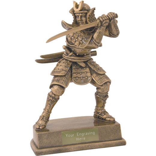 Gold Samurai Warrior Martial Arts Trophy 20.5cm (8")
