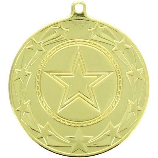 Star Burst Medal Gold 50mm (2")
