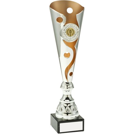 Silver & Gold Carnival Trophy Cup On Marble Base 40.5cm (16")
