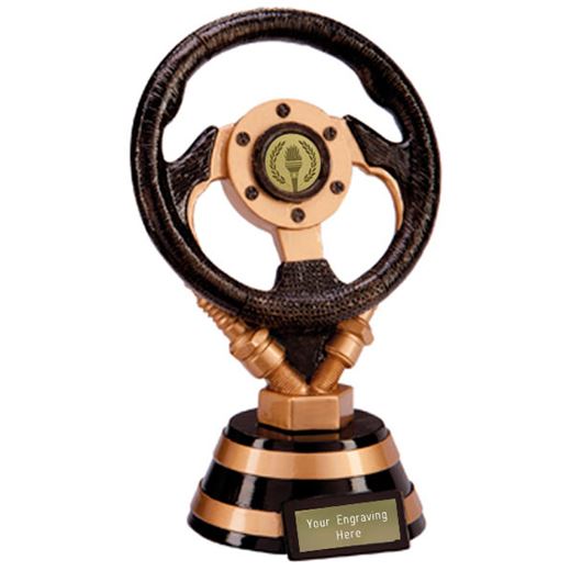 Resin Motorsport Steering Wheel & Spark Plug Trophy 16.5cm (6.5")