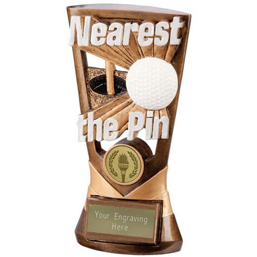 Gold Resin Velocity Nearest The Pin Golf Trophy 18cm (7")
