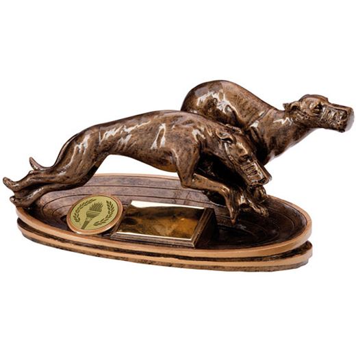 Bronze Resin Prestige Greyhound Racing Trophy 9.5cm (3.75")
