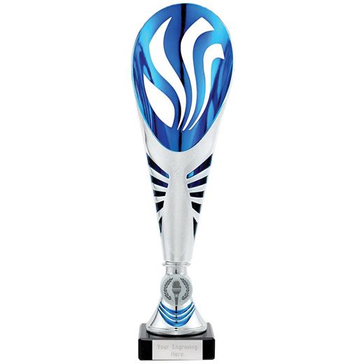 Supreme Trophy Cup Silver & Blue 31cm (12.5")