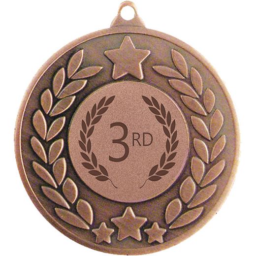 Bronze Stars & Laurel Wreath Medal 50mm (2")