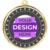 Meteor Custom Insert Medal Gold 55mm (2 25 quot )