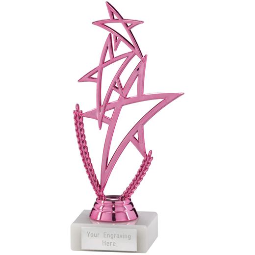Pink Rising Star Multi Award Trophy 18cm (7")