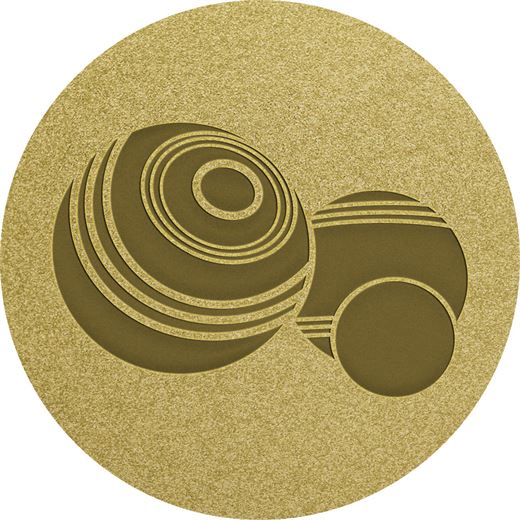 Lawn Bowls Gold Centre Disc 25mm (1")