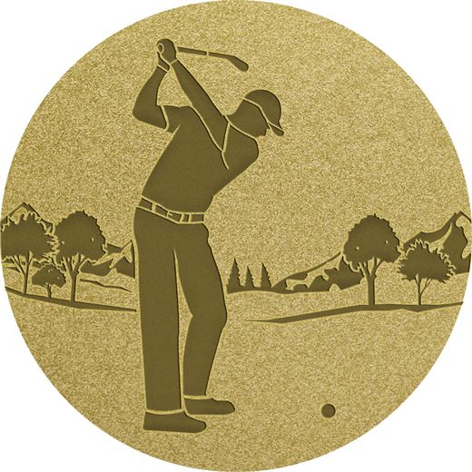 Golfer Gold Centre Disc 25mm (1")