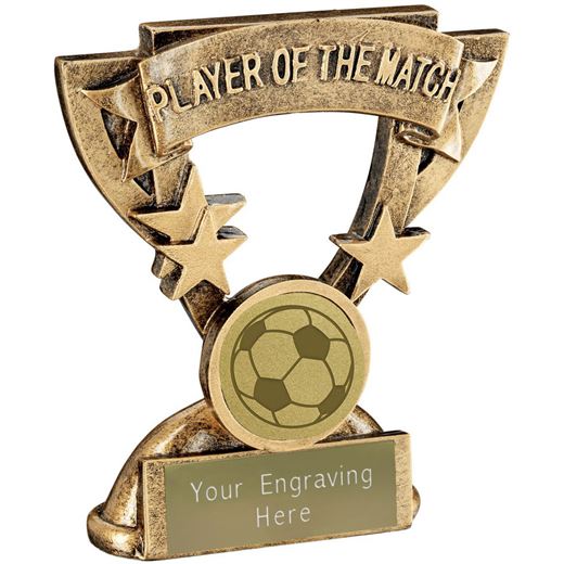 Player Of The Match Trophy Antique Gold 9.5cm (3.75")