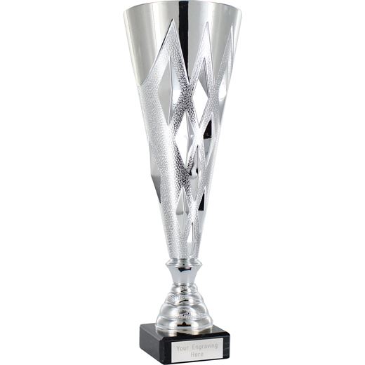 Wilde Trophy Cup On Marble Base Silver 26cm (10.25")