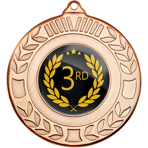 Bronze 3rd Place Wreath Medal 50mm (2")