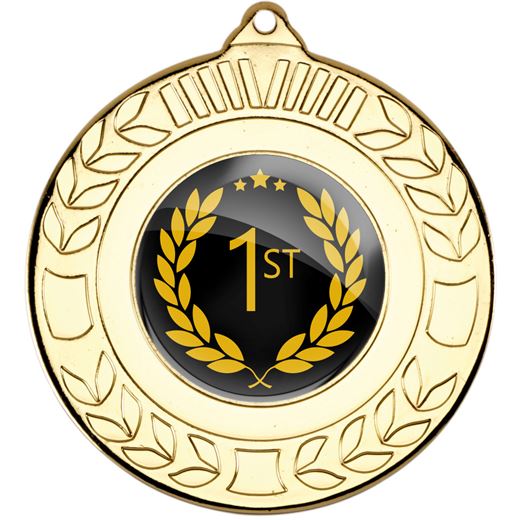 Gold 1st Place Wreath Medal 50mm (2")