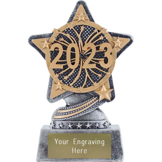 2023 Trophy by Infinity Stars Antique Silver 10cm (4")