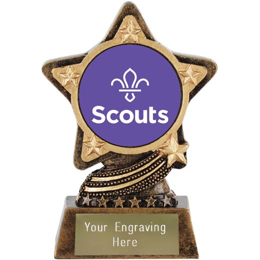 Scouts Trophy By Infinity Stars Antique Gold 10cm (4")