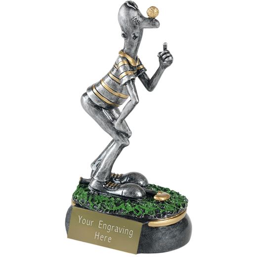 Antique Silver Mr Etiquette Novelty Golf Trophy 12.5cm (5")