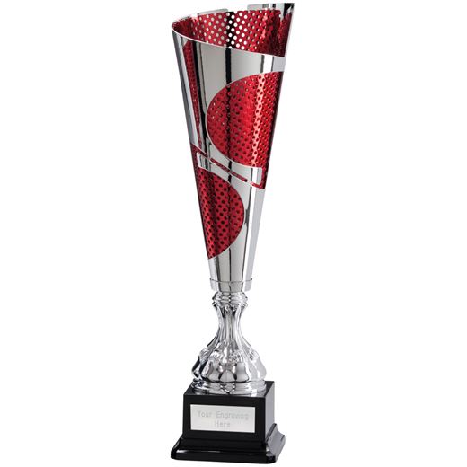 Quest Laser Cut Silver & Red Cup 38.5cm (15.25")