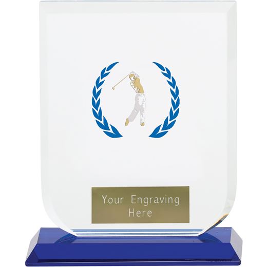 Male Golfer Gladiator Glass Award 12cm (4.75")