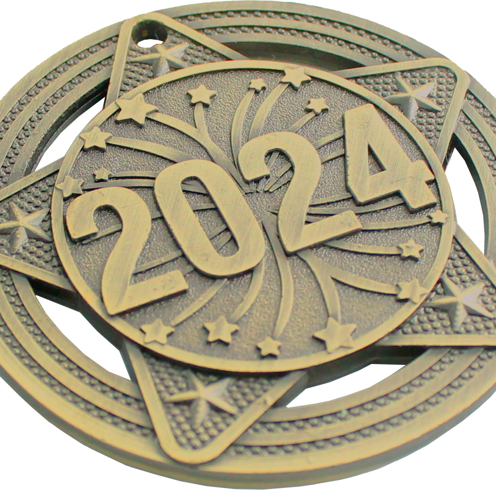 2024 Medal by Infinity Stars Antique Gold 50mm (2