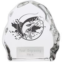 Mystique Glass Fishing Trophy Clear 7.5cm (3)