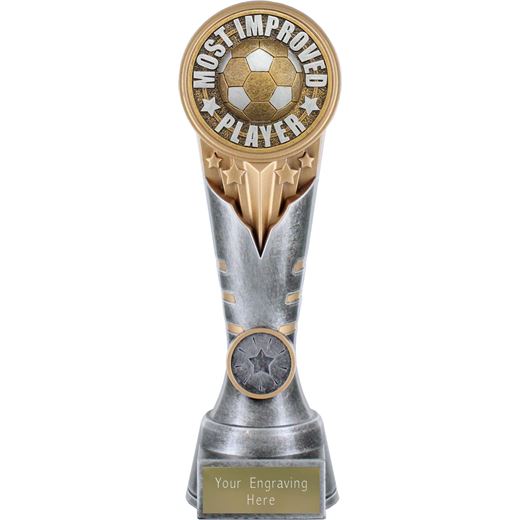 iKon Most Improved Player Trophy Antique Silver & Gold 22.5cm (8.75")