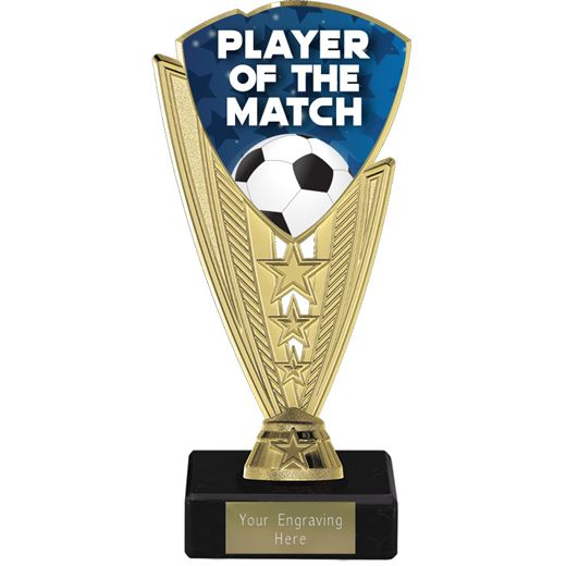 Player Of The Match Football Trophy Gold by Utopia 18.5cm (7.25")