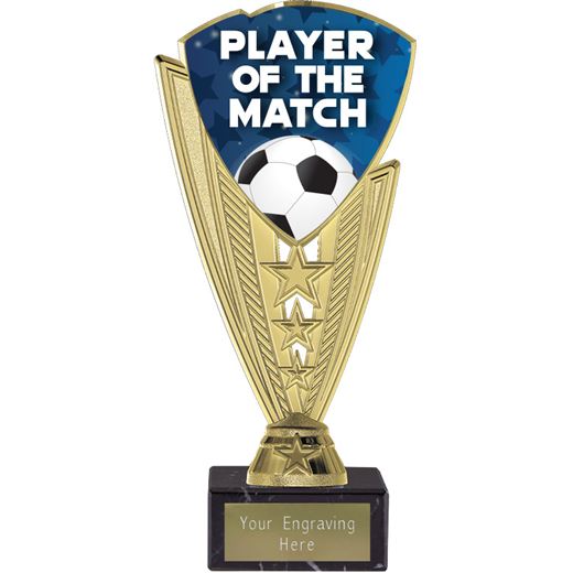 Player Of The Match Football Trophy Gold by Utopia 19.5cm (7.75")