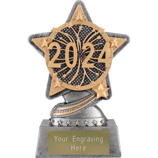 2024 Trophy by Infinity Stars Antique Silver 10cm (4")