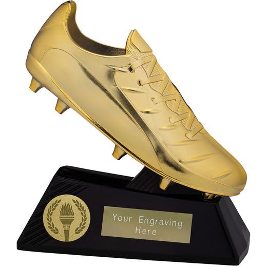 Football Boot Trophy Metallic Gold 16.5cm (6.5")