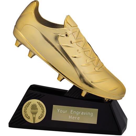 Football Boot Trophy Metallic Gold 18.5cm (7.25")