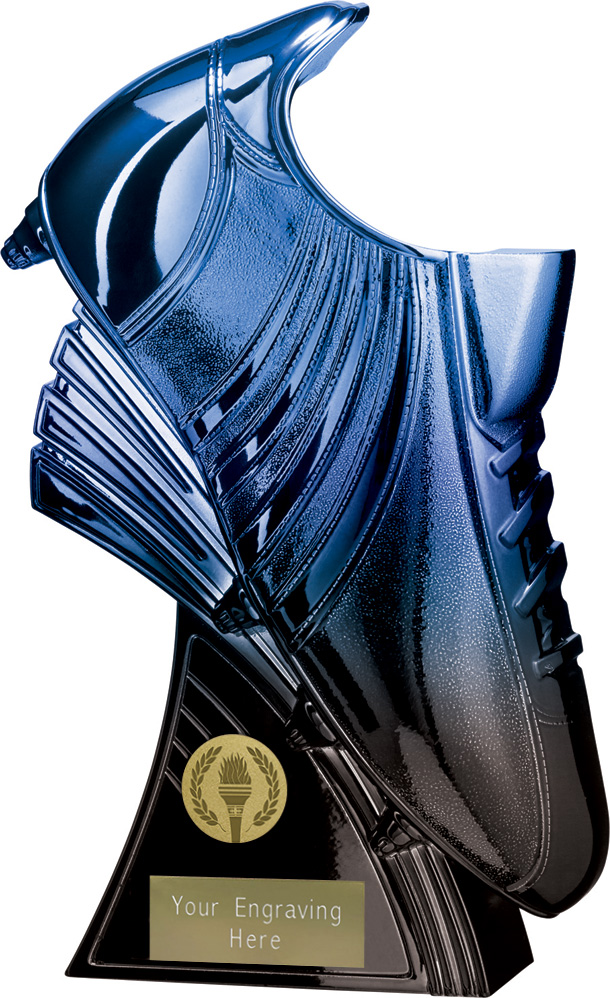 Personalised Engraved Black Football Trophy – Boot Design – Great Player Team Award – CNC Group TF002A.29.1