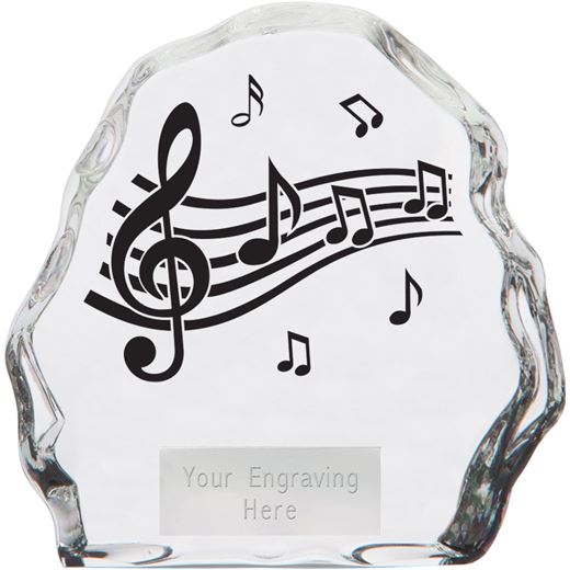 Glacier Music Trophy Clear 9cm (3.5")