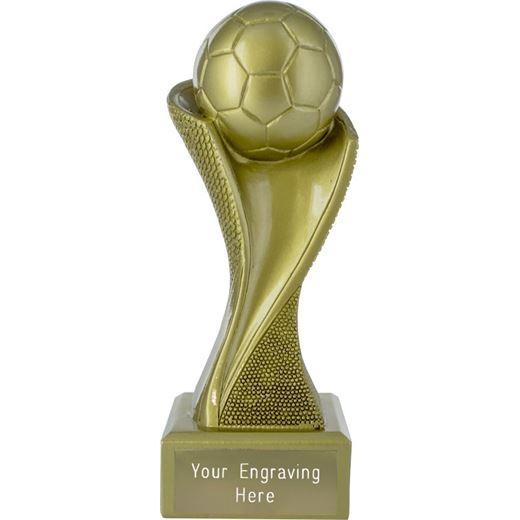 Soccer Ball Football Trophy Gold Groove 14.5cm (5.75")