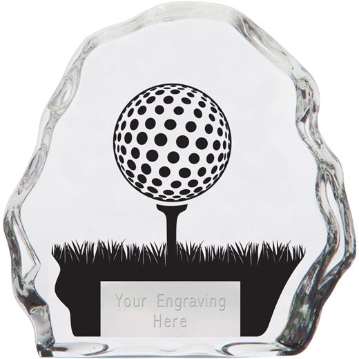 Glacier Golf Trophy Clear 9cm (3.5")