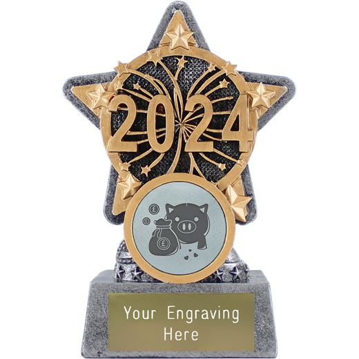 2024 Fundraising Trophy by Infinity Stars Antique Silver 10cm (4")