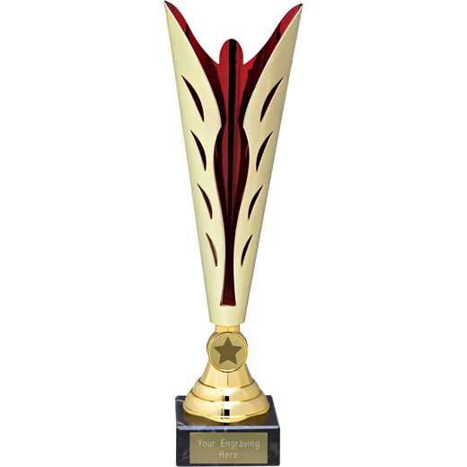 Gold & Red Achievement Trophy Cup 33cm (13")