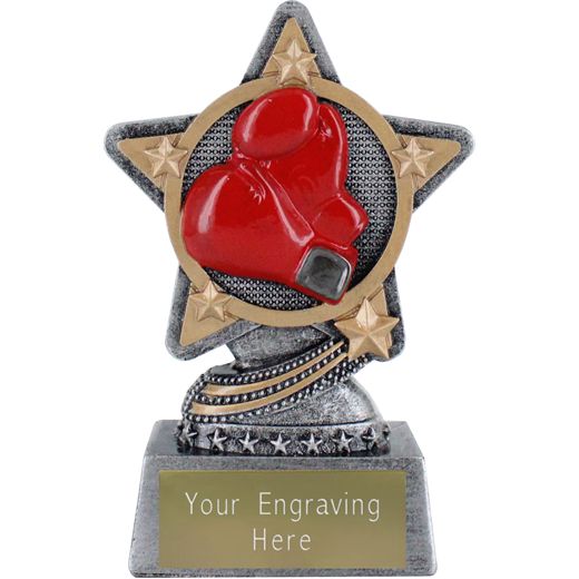 Boxing Trophy by Infinity Stars Antique Silver 10cm (4")