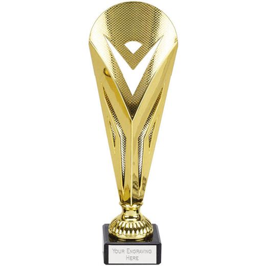 Tribute Gold Cone Cup On Marble Base 24.5cm (9.5")