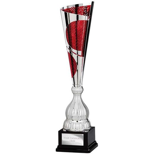 Quest Laser Cut Silver & Red Cup 44.5cm (17.5")