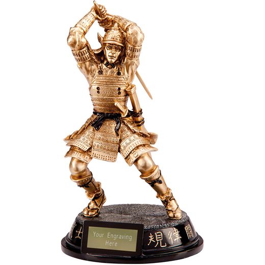 Gold Resin Ultimate Samurai Warrior Figure Trophy 20cm (8")