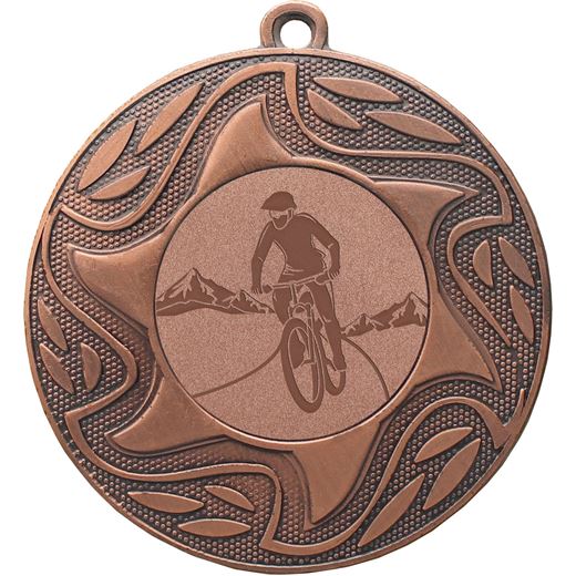 Sunburst Mountain Biking Medal Bronze 50mm (2")
